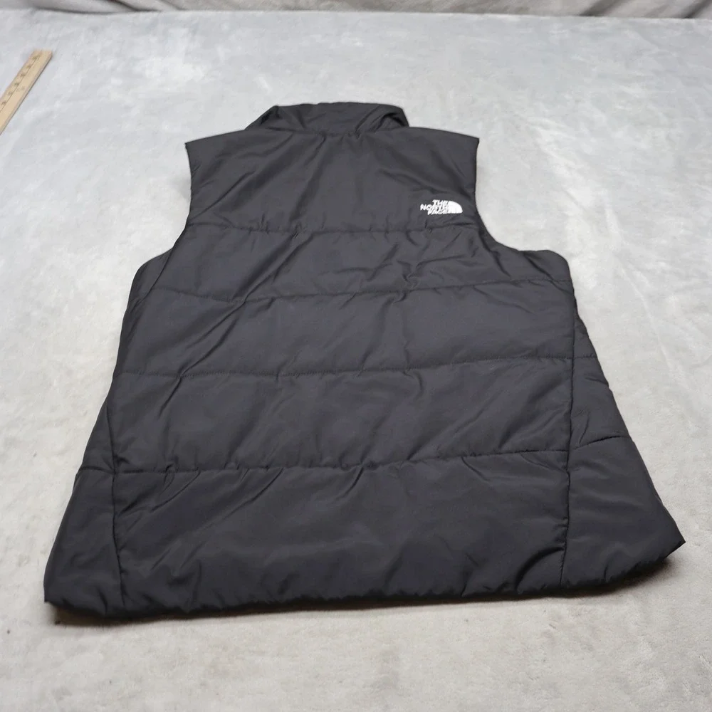North Face Vest Womens Small Black Everyday Insulated Full Zip Light Warm LOGO